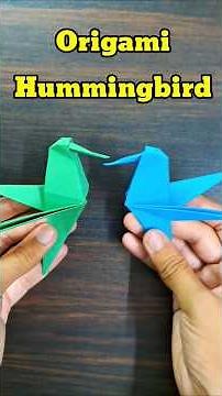 "Beautiful Origami Hummingbird – Quick Tutorial for All Ages!" #shorts #aadritsorigami