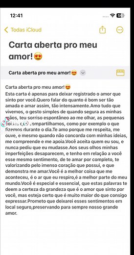 Carta Aberta Pro Meu Amor - Declaração de Amor Intensa e Sincera