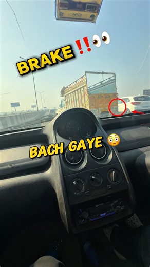 🚨Nano Ki Brake ne Bacha Liya 😱 #tatanano #nanobrakes #braketest #nearmiss #shorts