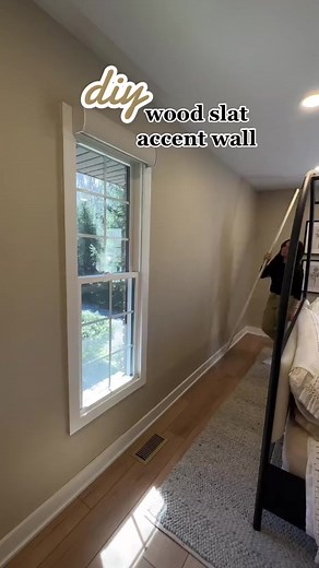Super easy & fun accent wall! #accentwall #diy #diyproject #diyhomedecor #diyhomeimprovement #homereno #homerenovation | Newbuild Newlyweds