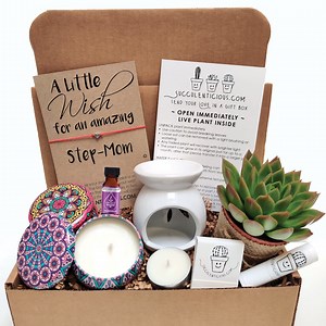 Step Mom Gift Box, Step Mom Succulent Gift Box for Step Mom Birthday Gift for Her Step Mom Gifts Lavender Care Package Heart Bracelet - Etsy