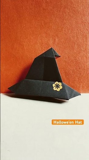 Origami witch hat | DIY Paper Halloween Hat for kids / Halloween paper crafts / Paper craft Easy