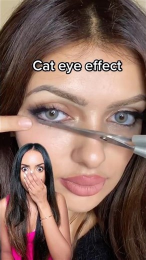 viral cat eye makeup hack