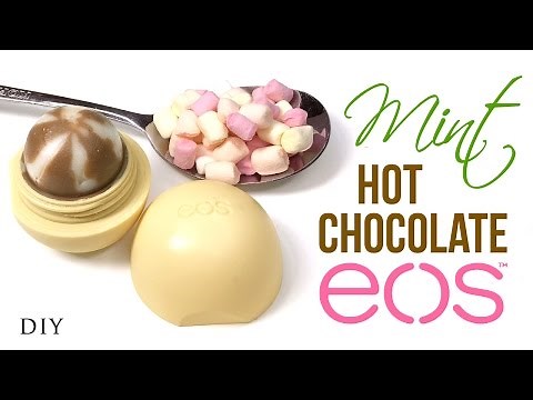 DIY Peppermint Hot Chocolate EOS!! A Cute Winter EOS Lip Balm
