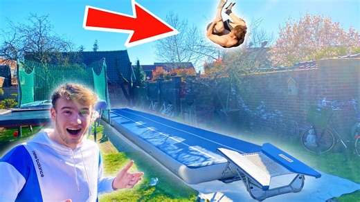 Performing Crazy Tricks on Trampoline and Airtrack