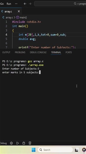 C program to print Average of Student Marks || Code With Hari || #coding #computerprogramming