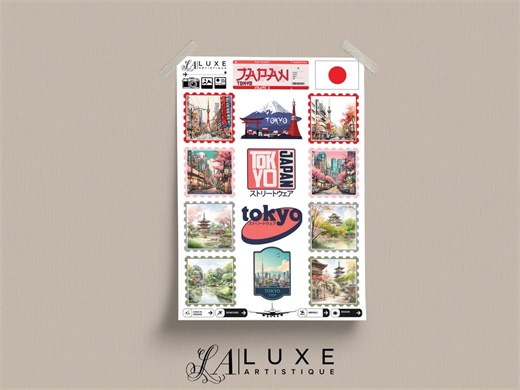 Japan Travel Stickers for Journaling (volume 2, Tokyo), Japanese Stickers, Japan Landmarks, Japan Lover Gift, Japan Travel Journal Stickers - Etsy Canada