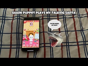 SB Movie: Shark Puppet plays My Talking Santa!