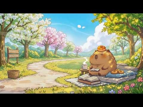 Peaceful Spring Forest Ambience & Lofi Chill ☕🌿 Soft Lofi Beats for Deep Focus, Study & Sleep