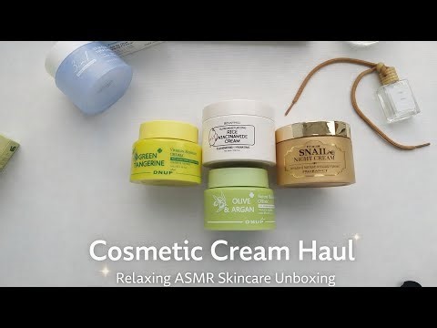 Satisfying Cosmetic Cream Unboxing ASMR 💄 Relaxing Skincare Sounds