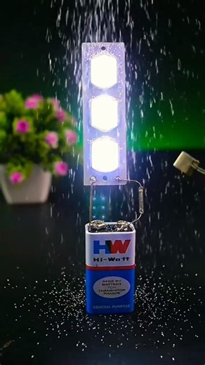 9V Battery Turns COB LED Into Super Bright Light 😲 | Class 7 Science Project #shorts #scienceproject