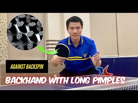 How to hit Backhand with Long Pimples against backspin
