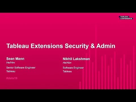 Tableau Extensions Security and Administration