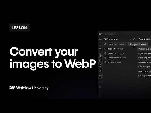 Convert all your images to WebP in Webflow