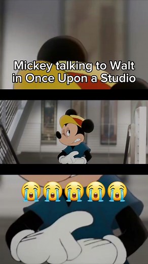 Mickey talking to Walt in Once Upon a Studio 😭 #Disney100 #OnceUponaStudio #MickeyMouse #WaltDisney