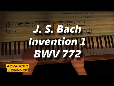 J. S. Bach: Invention 1, BWV 772, Slow Motion Piano Tutorial