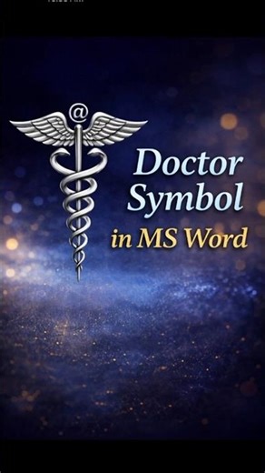 Doctor Symbol In Word 💯!