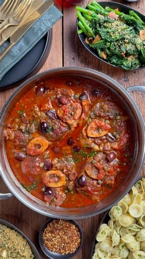 Slow-Braised Veal Osso Buco alla Puttanesca ✨