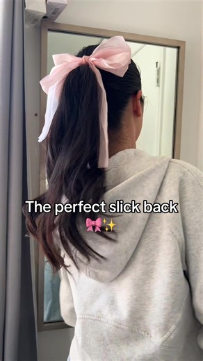Slick Back Ponytail with Bow Tutorial