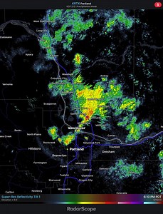 1.6K views · 28 reactions | 6:30 pm update: Showers & thunderstorms have developed over the Portland/Vancouver metro area this evening, moving southwest. Expect periods of heavy rain, frequent lightning, small hail, & gusty winds with these cells. | US National Weather Service Portland Oregon | Facebook