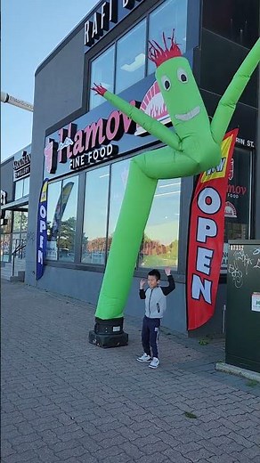 Green Wacky wavy inflatable arm flailing Tube Man.