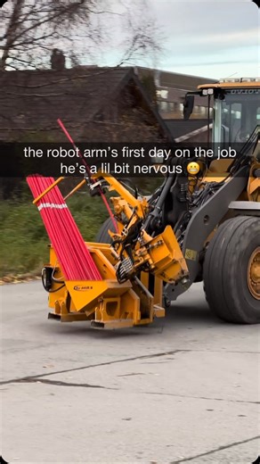 Insane Factories | Specialized attachments for heavy equipment, such as marker post drivers, are used for installing snow markers along roadsides in... | Instagram