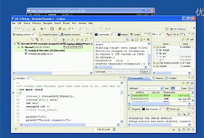 DS-5教程二 - 在ARM DS-5的Cortex-A8模拟模型上调试Linux应用[米尔科技]