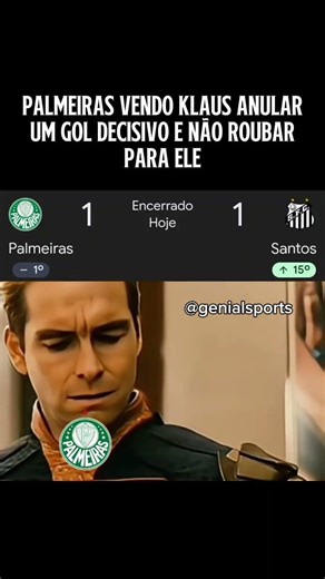 Klaus, you betrayed Palmeiras #brasileirão