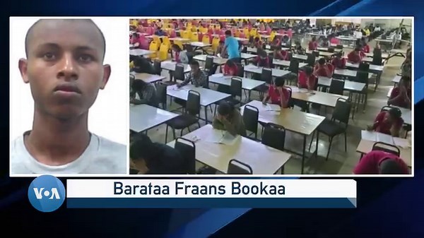 Itiyoophiyaa keessatti dhuma bara 2015 tti, barattoota qormaata kutaa 12ffaa fudhatan 100 keessaa harka 3.2 qoftii darbuu isaanii torban kana Ministarrri Barnootaa Itiyoophiyaa beeksisee jira. Magaalaa Naqamtee keessa kan jiru mana barnootaa dhunfaa "Beeteel Akaadamii "jedhamu keessaa barattoota qormaata biyyaalessaa ka xumura sadarkaa lammaffaa fudhatan keessaa dhibba irraa harki 90 ol darbuun ibsamee jira. | VOA Afaan Oromoo
