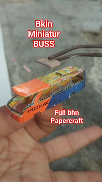 pembuatan bus miniatur prt3 bhn papercraft #tutorial #diy #creative #handmade #craft