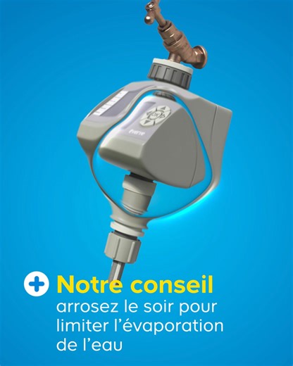 Envie d’un jardin plus économe en eau 💧 Avec le programme d’arrosage verve, contrôlez et régulez votre consommation ! Ensemble, agissons pour l’eau 💙 | Castorama