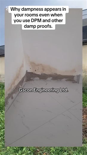 Gscon Engineering Ltd. on Instagram: "Why dampness appears in your rooms even when you use DPM and other damp proofs. #fyp #construction #nigeria #dampness #southafrica"