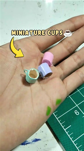 How to Make Miniature Cups with Paper ☕ #diy #craft #shorts #papercrafttutorial