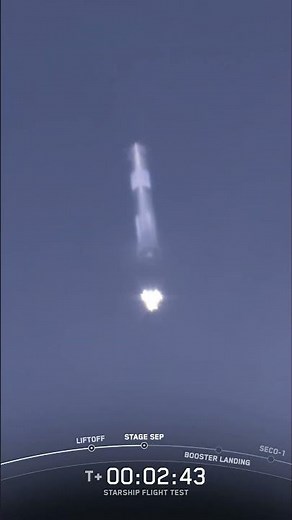 Hot Staging during Starship IFT-9 on May 27, 2025 🚀