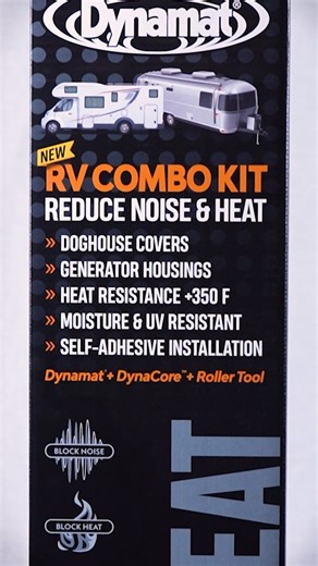 Dynamat on Instagram: "Live the nomad life in peace & quiet with the #Dynamat RV Combo Kit. 🚐🌻 The mechanics and the engine inside an RV can contribute to excess noise and heat in the cabin, making for a hot and noisy drive. The #Dynamat RV Combo Kit contains our two premium materials for noise and heat control: ✨ Our flagship #Dynamat Xtreme adheres to the RV's metal panels, instantly and permanently killing vibration noise and rattles ✨ #DynaCore goes on top of the Xtreme in doghouse covers 