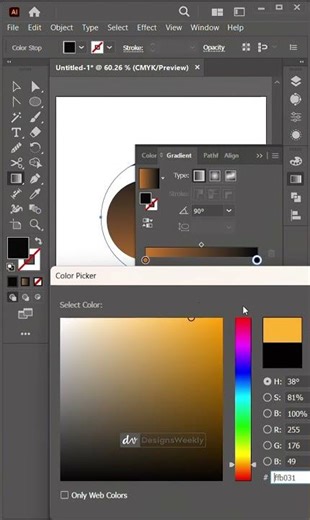 Logo Design Tutorial in illustrator Letter C Logo #howto #shorts #illustrator