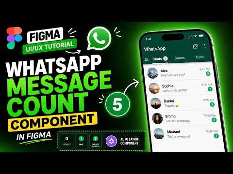 Figma me WhatsApp Message Count Badge Design |🔥Unread Message Count (Notification) Design in Figma 📩