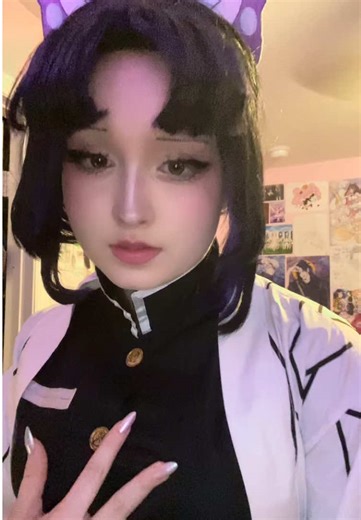 I was gonna Cosplay spider mom but I look so booty cheek sorry guys 💔#demonslayercosplay #shinobu #demonslayer #fyp #cosplay