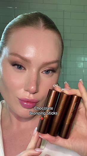 Absolutely loving this stunning bronze look on @Gabrielle using our NEW Chocolate Bronzing Sticks! 🍫😍 #toofaced #bronzer
