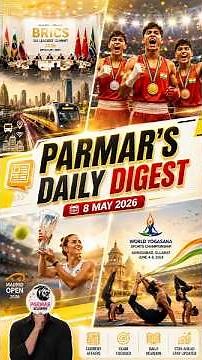 8 May 2026 Current Affairs | SSC, UPSC, Railway, Banking | Current Affairs Today | Parmar Clips