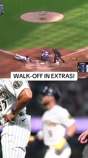 Brice Turang races home on Jake Bauers' single and the Brewers walk it off in extras 💪