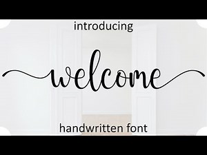 Welcome Font | Script Fonts | Handwritten Font | Free Download Script Font