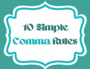 10 Comma Rules Posters