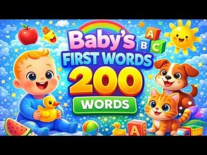 Baby's First 200 Words | Teach Your Toddler to Talk Fast | Baby Learning Video