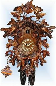 15 Leaf Birds 17" Cuckoo Clock