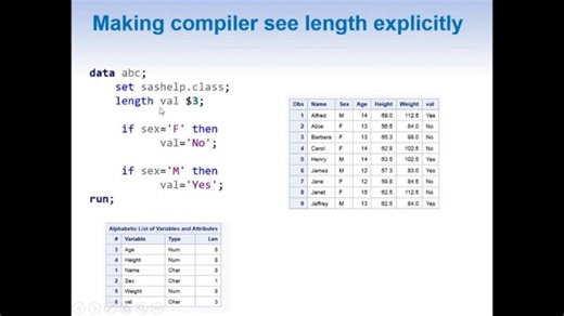 Where variable attribute is defined first matters ( understanding the compile phase in SAS) | Kiran Venna