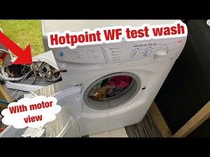 Hotpoint aquarius WF541 washing machine || Test wash: New bearings and spider: Colourfast cotton 60°