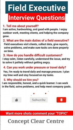 Field Executive Interview Questions and Answers to ace your Dream Job
