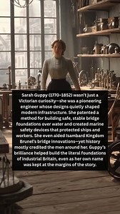 183K views · 7.1K reactions | Sarah Guppy (1770–1852) – Designed bridge foundations and marine safety devices, influencing infrastructure engineering. #womeninstem #DidYouKnow #shessocool #fyp #history | She's So Cool | Facebook