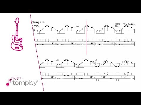 The Beatles: Come Together - Bass Tab/Sheet Music with Play Along (Easy/Intermediate Level)